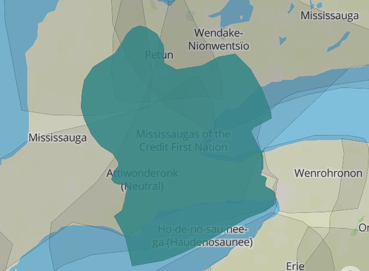 Mississaugas Of The Credit First Nation Map